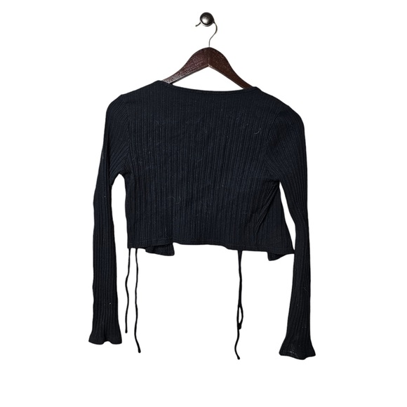 Women’s Long Sleeve Navy Top Cardigan Bow Closures - Amazing Condition - Picture 5 of 5